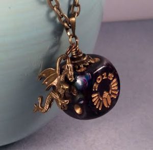 SCARAB necklace with dragon